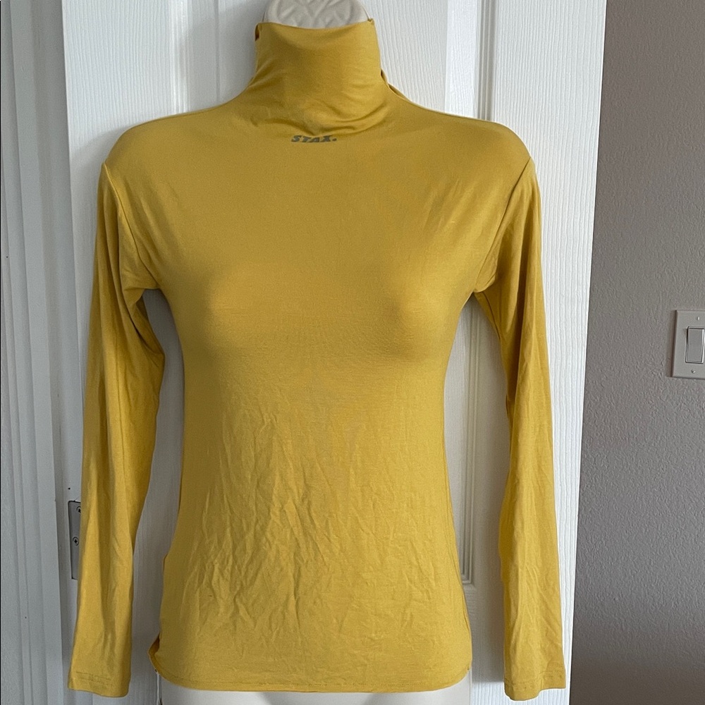 Stylish Mustard Long Sleeve Turtleneck Top #63